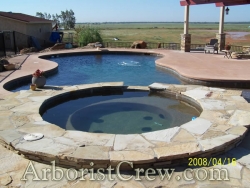 Pool and spa with landscaping features in Camarillo, California