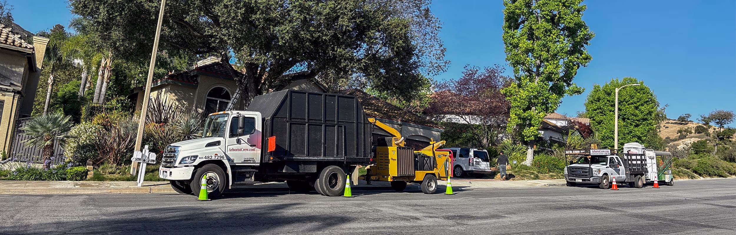 Arborist Crew (Camarillo Tree Service) tree crew trucks.